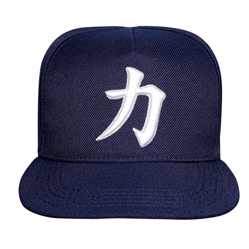 Boné Snapback N25 Aba Reta Azul Marinho Kanji Força - I Love My Caps