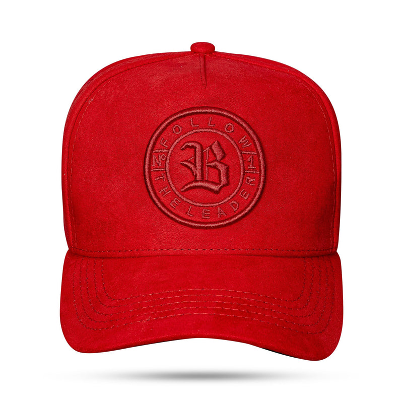 Boné Snapback Suede Vermelho Follow
