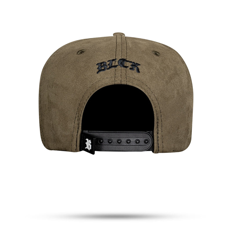 Boné Snapback Follow Suede Verde Militar