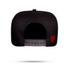 Boné Snapback Aba Reta Preto e Vermelho I Love My Caps