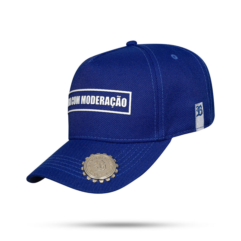 Boné Snapback Azul Abridor - Beba Com Moderação