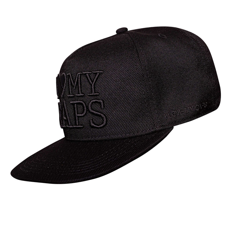 Boné Snapback Aba Reta All Black I Love My Caps
