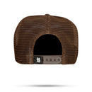 Boné Snapback Trucker Basic Marrom Café