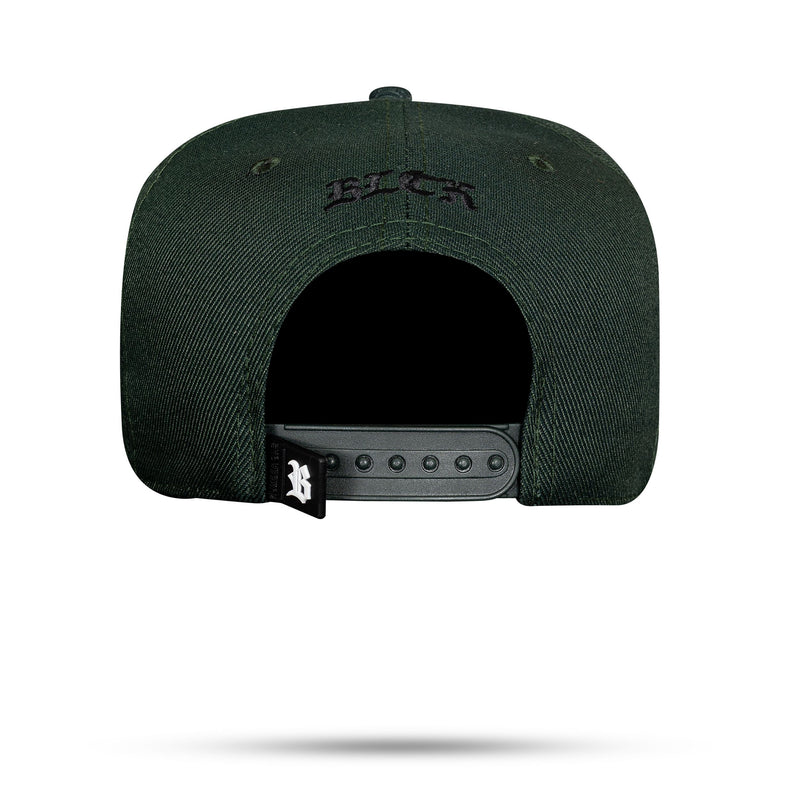 Boné Snapback Basic Verde Musgo Logo Preto