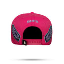 Boné Snapback Pink New Wings Couro Lilás