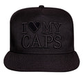 Boné Snapback Aba Reta All Black I Love My Caps