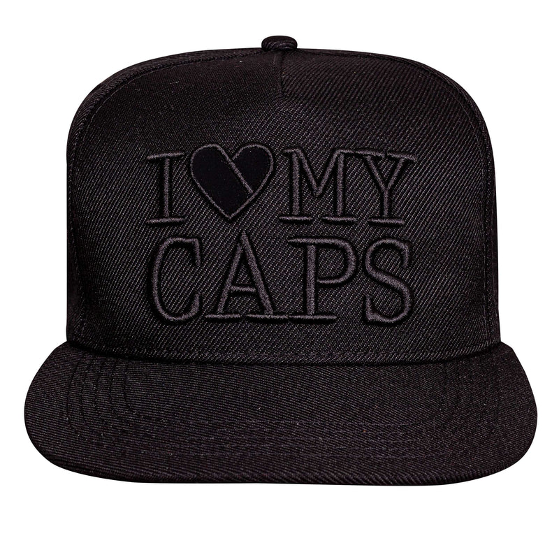 Boné Snapback Aba Reta All Black I Love My Caps