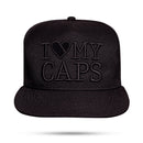 Boné Snapback Aba Reta All Black I Love My Caps