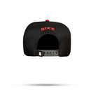 Boné Kids Snapback Preto Basic Vermelho