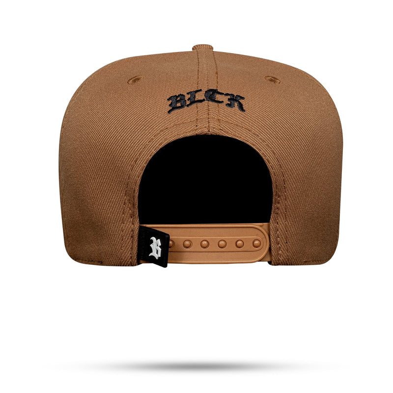 Boné Snapback Caramelo Contorno Preto