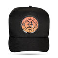 Boné Snapback Preto Follow Degradê 3D Laranja