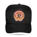 Boné Snapback Preto Follow Degradê 3D Laranja