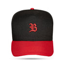 Boné Snapback Preto Basic Vermelho