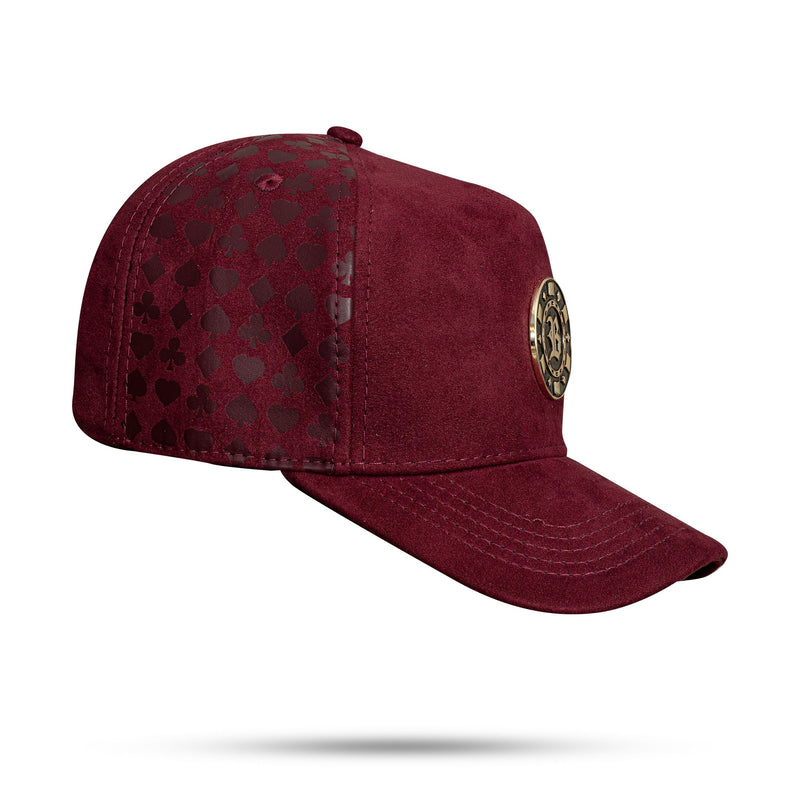 Boné Snapback Suede Vinho All In Gold Edition