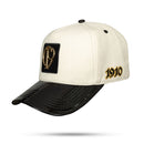 Boné Snapback Off White Suede Aba Piano Logo CP Corinthians