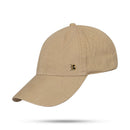 Boné Dad Hat Bege Basic Metal Dourado
