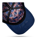 Boné Snapback Suede Azul Marinho USA Limited Metal Strass