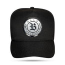 Boné Snapback Preto Follow Degradê 3D Cinza