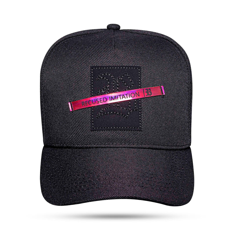 Boné Snapback Preto Recused Imitation Pink