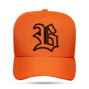 Boné Snapback Laranja Contorno Preto