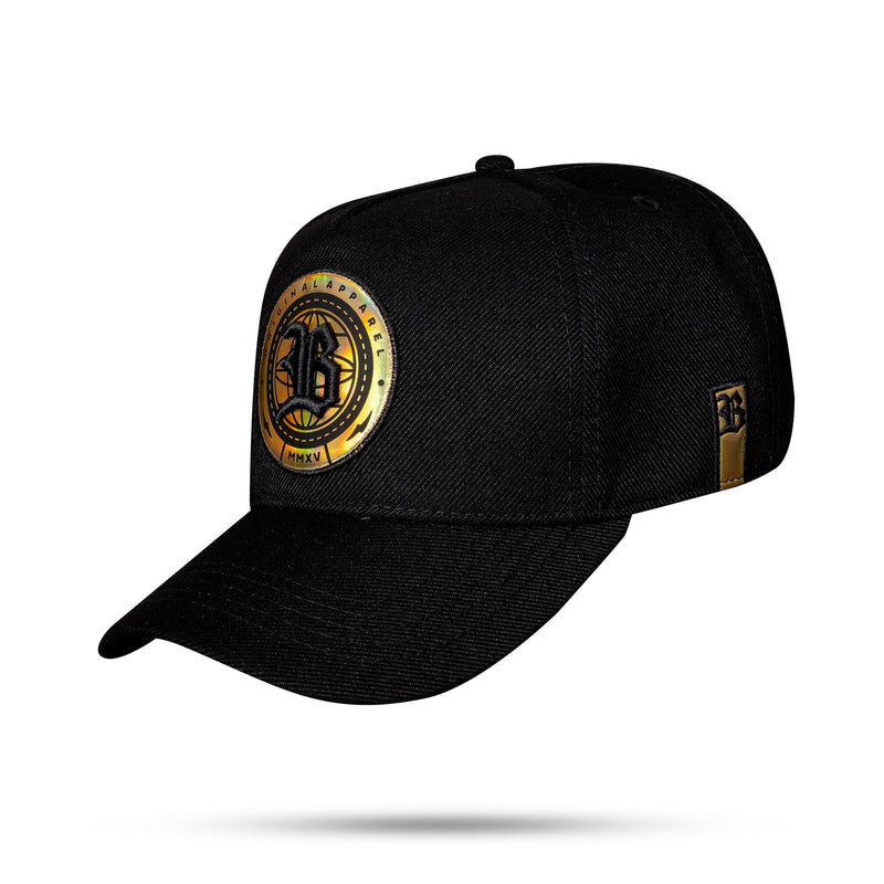 Boné Snapback Preto Originally Holográfico Gold
