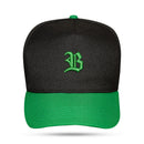 Boné Snapback Preto Basic Verde Bandeira