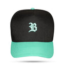 Boné Snapback Preto Basic Verde Água