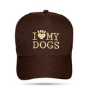 Boné Snapback Marrom Café I Love My Dogs