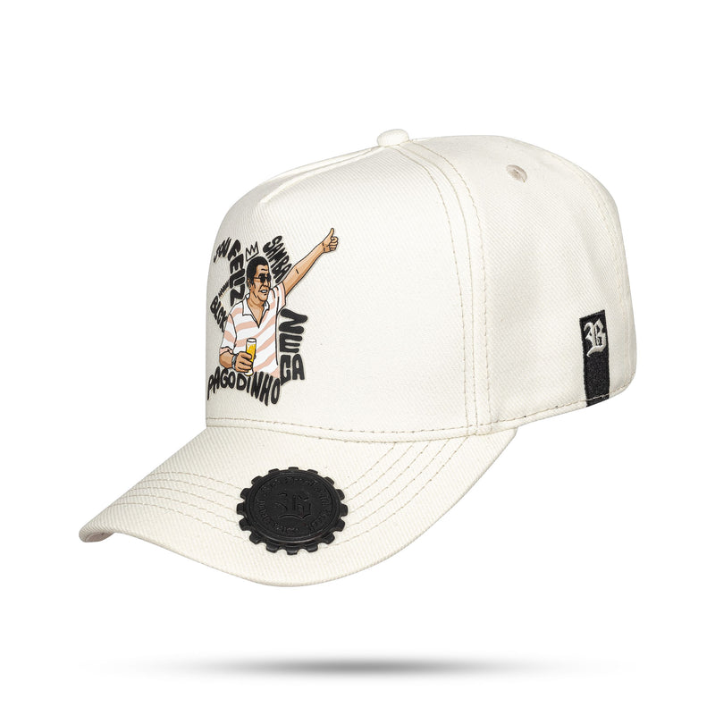 Boné Snapback Off White Abridor - Zeca Pagodinho