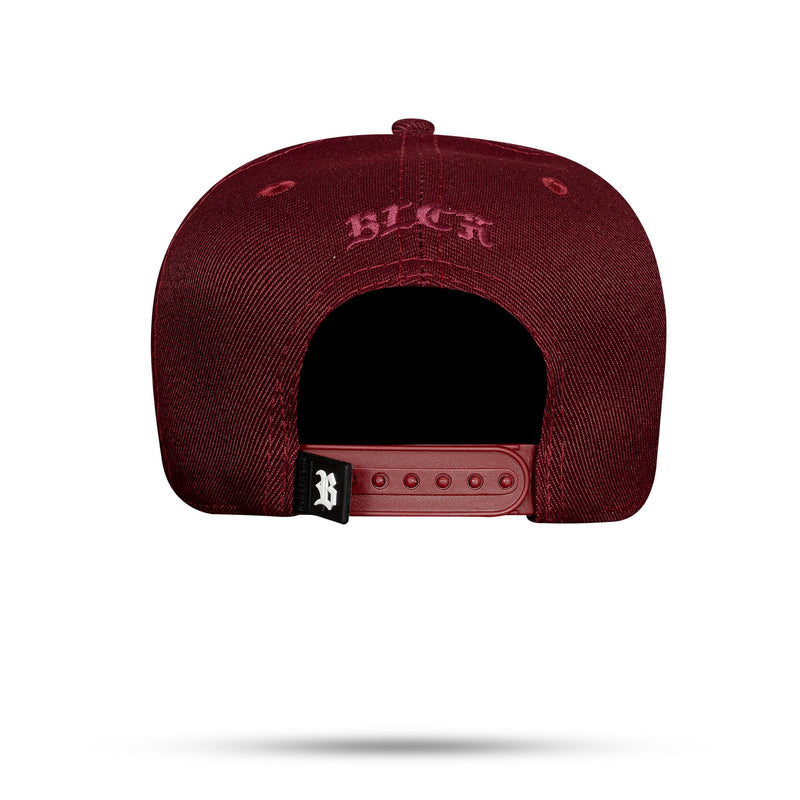 Boné Snapback Basic Vinho Logo Contour
