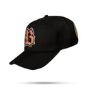 Boné Snapback Preto New Wings Couro Rosa