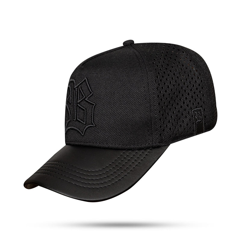 Boné Snapback New Trucker Laser Black Aba Couro