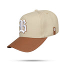 Boné Snapback Bege Aba Couro Brown