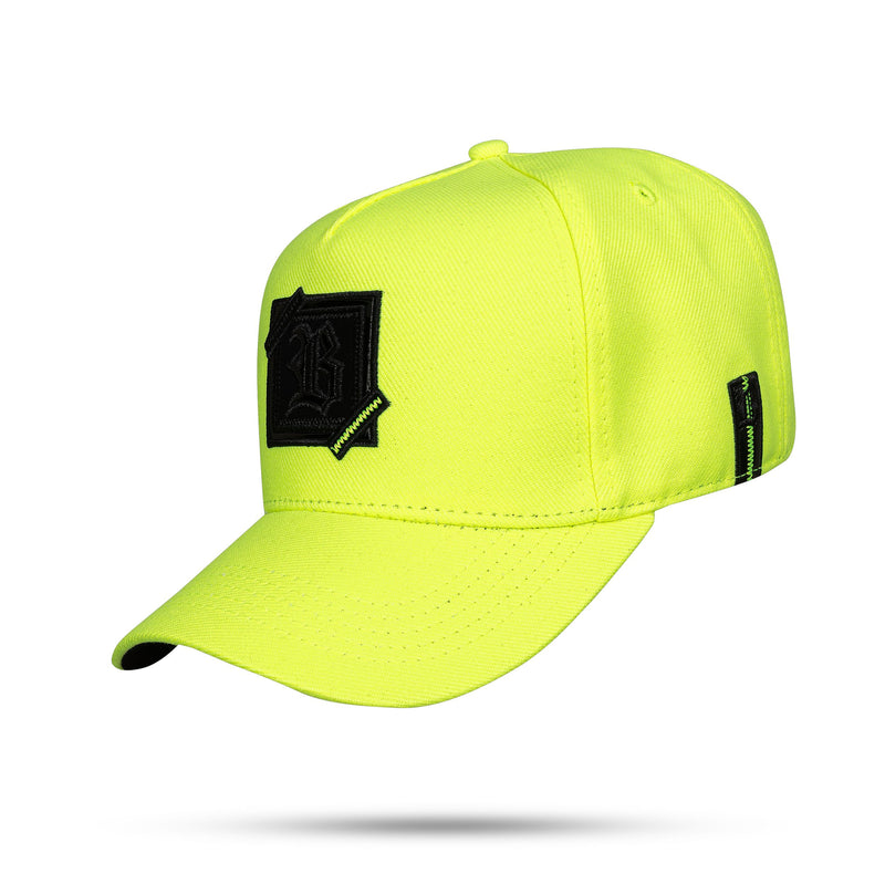 Boné Snapback Amarelo Flúor Zig Zag