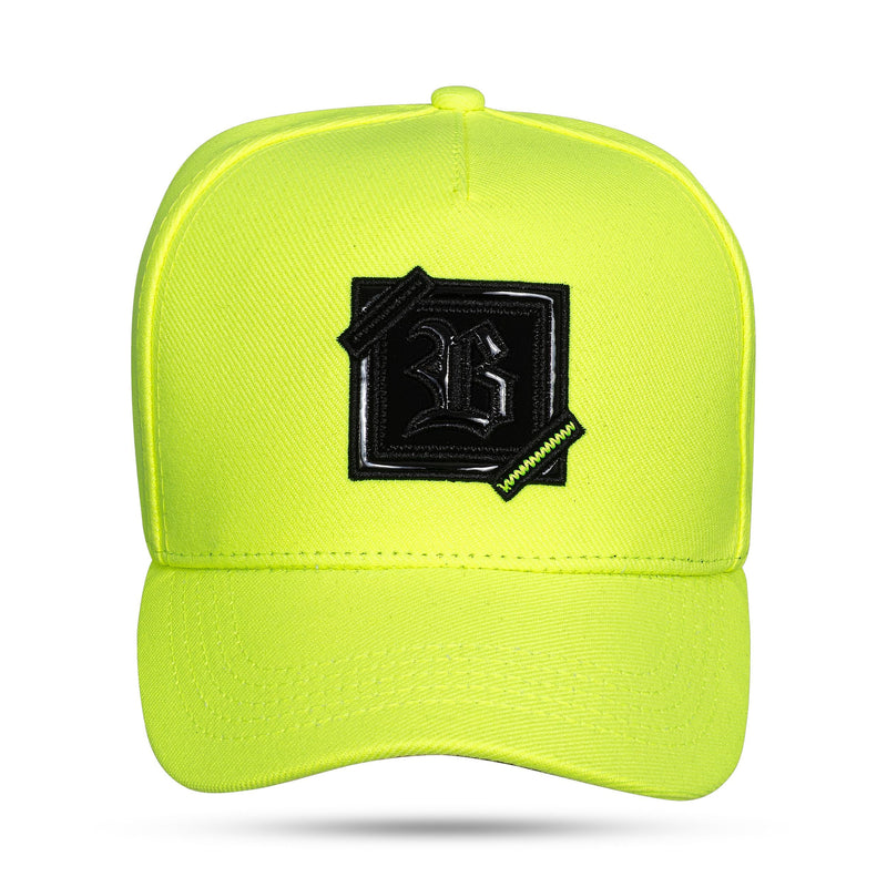 Boné Snapback Amarelo Flúor Zig Zag