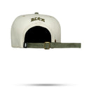 Boné Strapback Off White Absolute Gold Aba Cotelê Verde