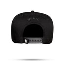 Boné Snapback Preto Logo Couro Blck Letras Dourado