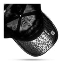 Boné Snapback Preto Logo Couro Blck Letras Preto