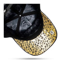 Boné Snapback Preto Logo Couro Blck Letras Dourado