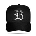 Boné Snapback Preto Logo Couro Blck Letras Preto