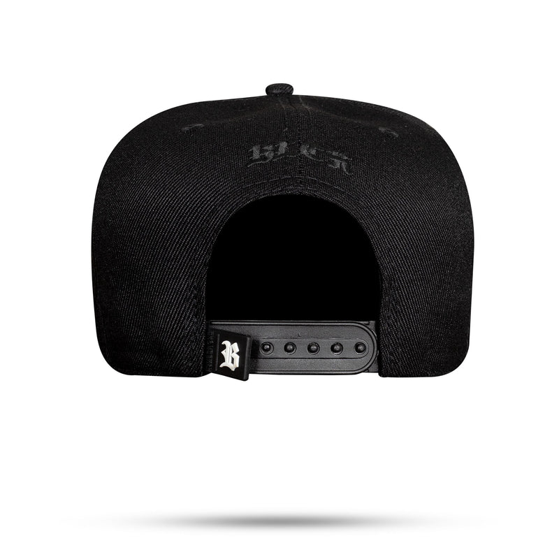 Boné Snapback Preto Alto Relevo Zig Zag Chumbo