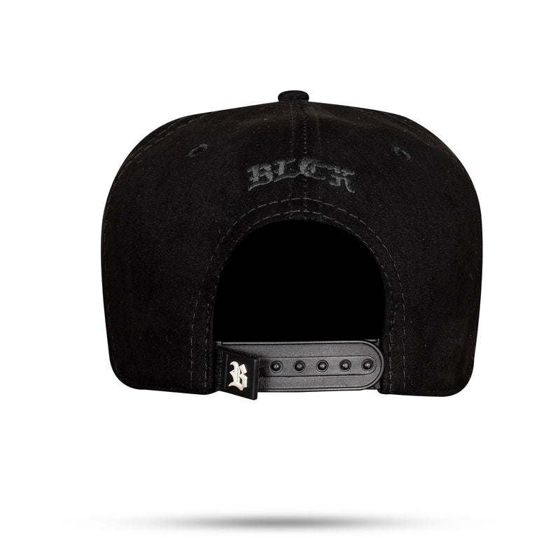 Boné Snapback Suede Preto Logo Black Piano