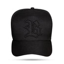 Boné Snapback Basic All Black Logo Contour