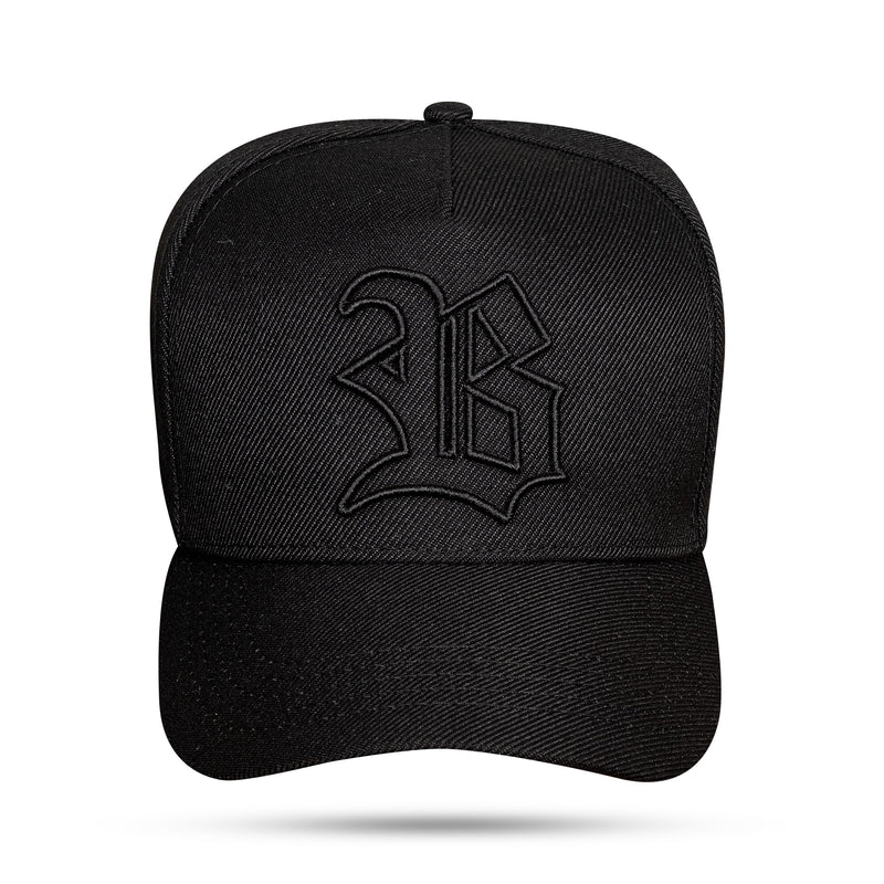 Boné Snapback Basic All Black Logo Contour