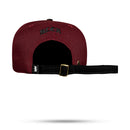 Boné Strapback Vinho Absolute Gold Aba Cotelê Preta
