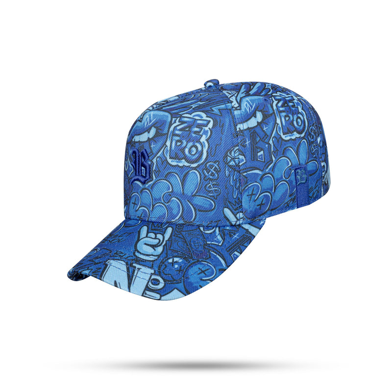 Boné Snapback Kids Print Azul Royal