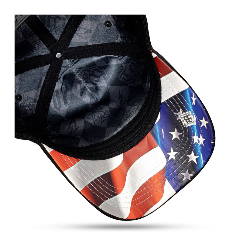 Boné Snapback Preto Suede USA