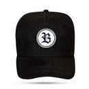Boné Snapback Suede Preto Unique Metal Silver