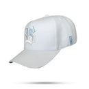 Boné Snapback Branco Logo Countour Degradê Azul