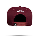 Boné Snapback Vinho Aba Couro Black